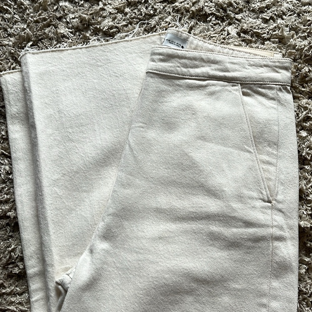 Zara Cream Wide Leg Pants